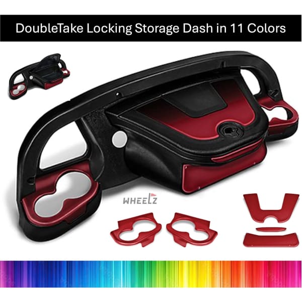 DoubleTake golf cart sentry locking storage dash Black with choice of 11 trim colors