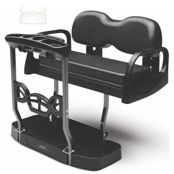 DoubleTake Max 5 Plus Rear Flip Seat Kit fits EZGO Club Car Yamaha golf carts White Cushion Buy Now