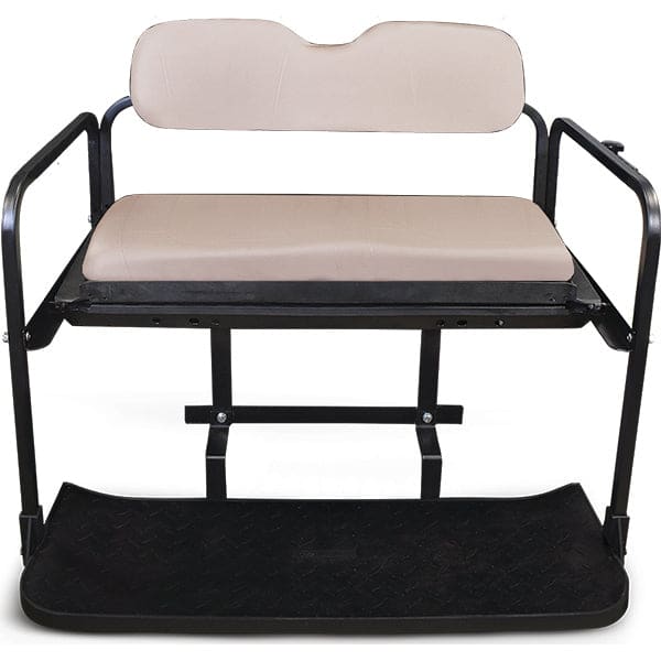 RHOX Rhino golf cart rear flip seat kit with Stone Cushions
