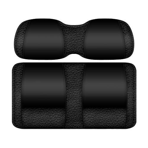 EZGO Golf Cart Replacement Front Seat Cushions-  Doubletake Veranda Black color