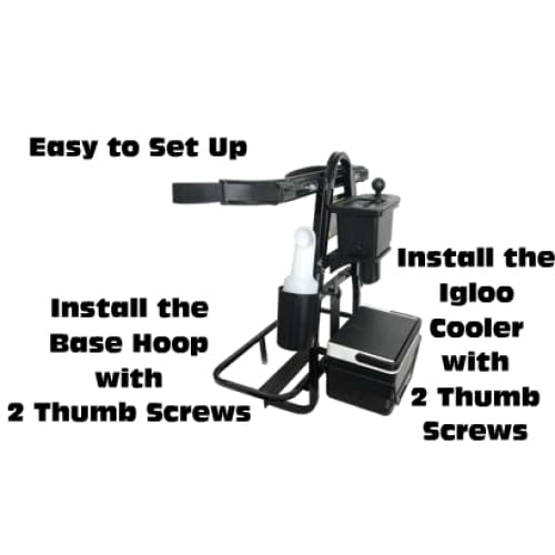"The Answer" Golf Cart Deluxe Golf Club Bag Rack with Accessories