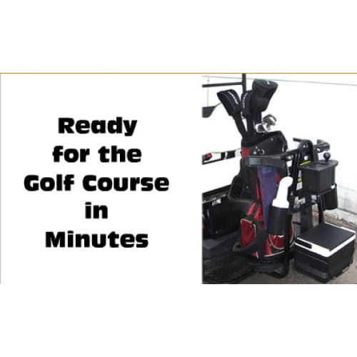 "The Answer" Golf Cart Deluxe Golf Club Bag Rack with Accessories