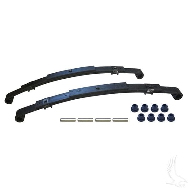 EZGO TXT & Medalist Golf Cart Rear Heavy Duty Three Leaf Spring Kit with Bushings