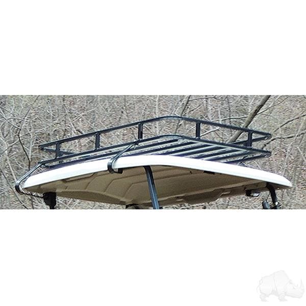 Golf cart heavy duty roof rack storage system