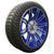 Set of (4) 205/35R-15 Golf Cart Street / Turf Tires with #602 Aluminum Wheels