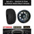 Set of (4) Golf Cart 22x10.5-12 DOT Offroad RHOX Tires w/ Black Matte Aluminum Wheels
