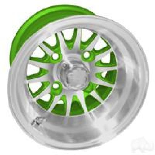 Set of (4) Golf Cart Lo Pro 205/50-10 Tires Choice of Spoke Aluminum Wheels