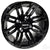 Set of (4) rhox rx265 12 gloss black golf cart wheels - 