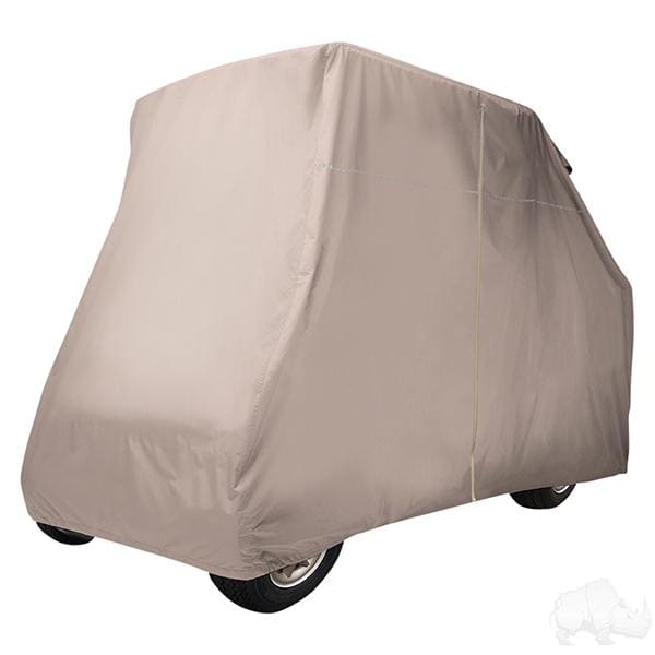 Universal four person golf cart protective storage cover