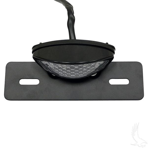 Universal golf cart license plate holder with led plate tag