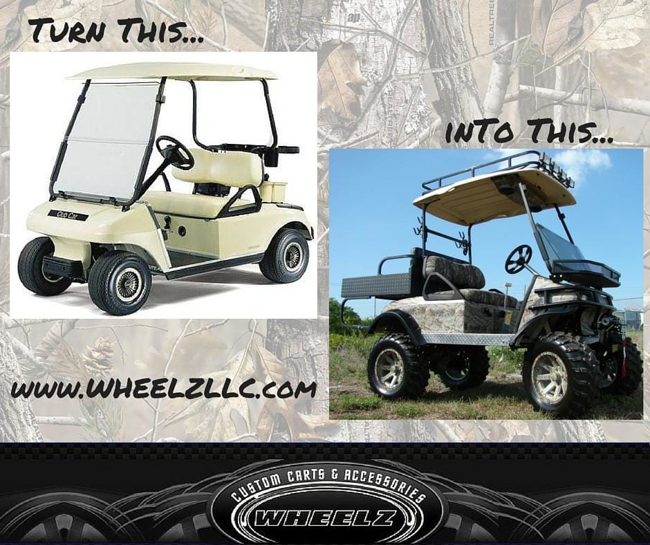 Transform Your Golf Cart Into A Mean Hunting Buggy Machine - WHEELZ Custom  Carts