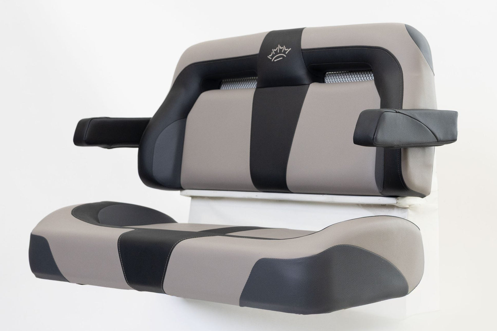 Suite Seats Sport Series Golf Cart Cushion Grey with Black - Side View 