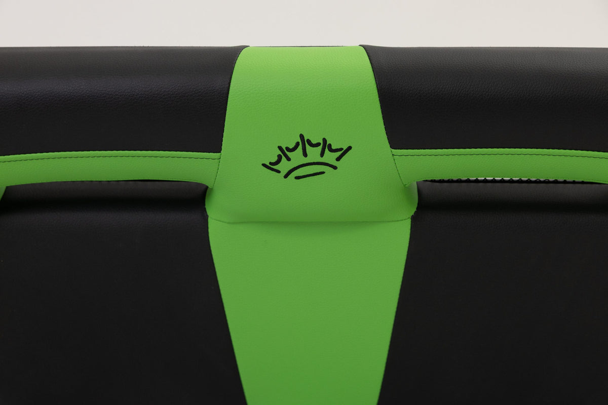 Suite Seats Sport Series Golf Cart Cushion Green with Black White - Logo View 