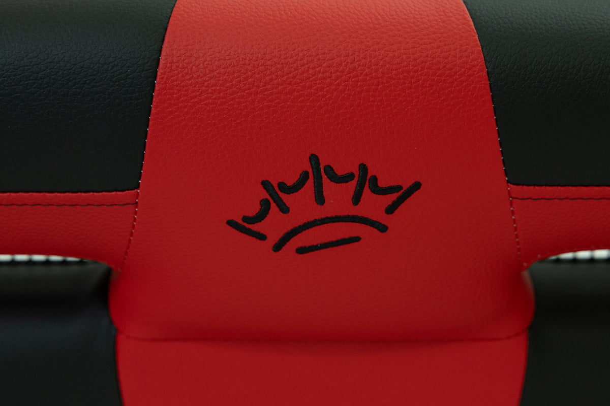 Suite Seats Sport Series Golf Cart Cushion Red with Black - Logo View 