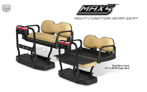 Doubletake Max5 Multi-Function Golf Cart Rear Seat Kit