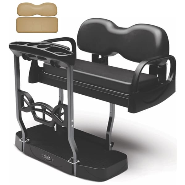 DoubleTake Max 5 Plus Rear Flip Seat Kit EZGO TXT Tan Cushion Buy Now