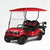 Red golf cart.