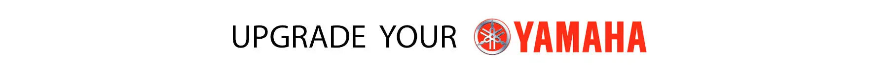 Red yamaha logo on white background