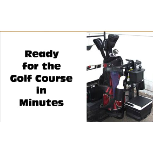 The Answer Golf Cart Deluxe Golf Club Bag Rack with Accessories