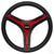 Brenta st golf cart steering wheel with red insert (includes