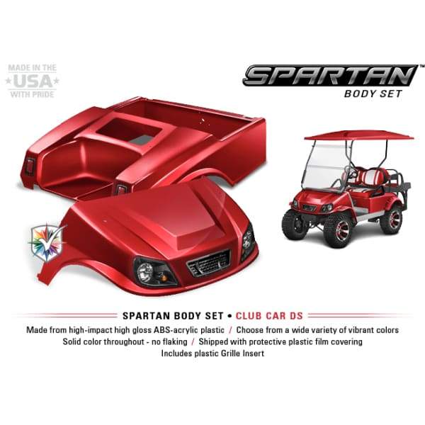 Club Car DS w/ Ruby Red Spartan Body 48 volt Frame Up Custom Build