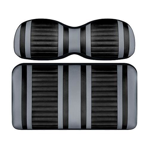 Club Car DS Golf Cart Replacement Front Seat Cushion - DoubleTake EXTREME Stripe - 38 Colors