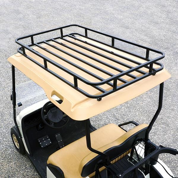 Golf cart heavy duty roof rack storage system
