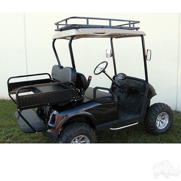 Golf cart heavy duty roof rack storage system