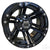 Set of (4) rhox rx331 12 gloss black golf cart wheels - 