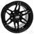 Set of (4) rhox rx377 12 gloss black golf cart wheels - 
