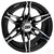 Set of (4) rhox rx377 12 machined black golf cart wheels - 