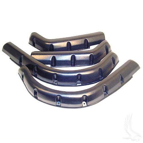 Set of Four Golf Cart 3&quot; Wide Fender Flares w/ Hardware