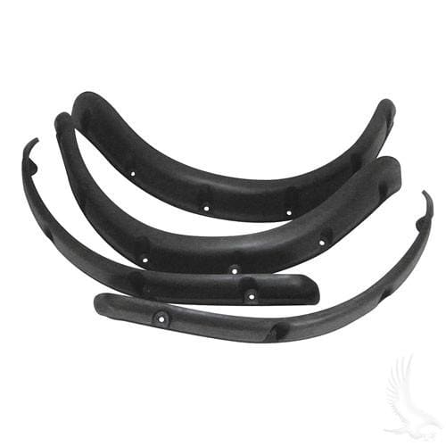 Set of Four Golf Cart 3&quot; Wide Fender Flares w/ Hardware