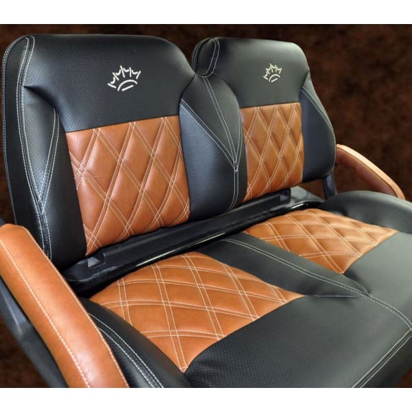 Suites Seats Villager Edition - Fully Custom Golf Cart Seat Cushions - Double Diamond Tuft with Double Top Stitch