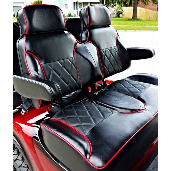Suite Seats Touring Edition - Fully Custom Golf Cart Seat Cushions - C -  WHEELZ Custom Carts