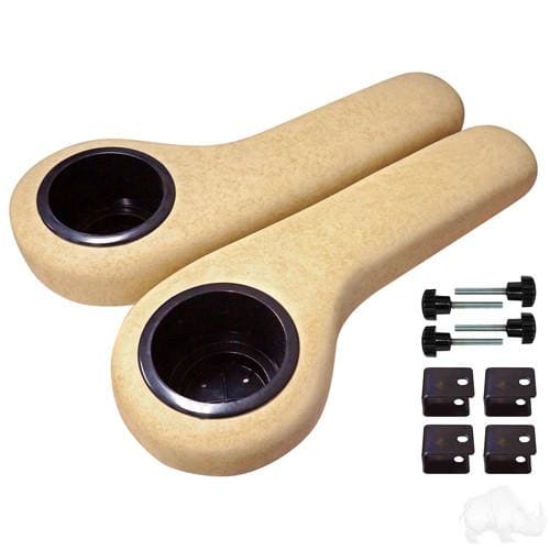 Universal Golf Cart Padded Arm Rest Cup Holder Set in Choice of Color