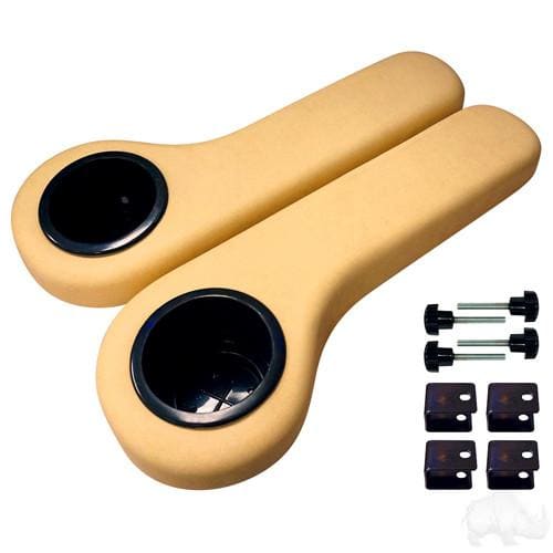 Universal Golf Cart Padded Arm Rest Cup Holder Set in Choice of Color