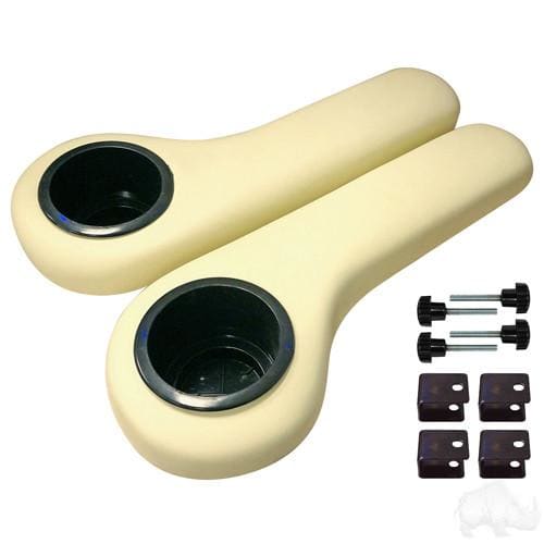Universal Golf Cart Padded Arm Rest Cup Holder Set in Choice of Color