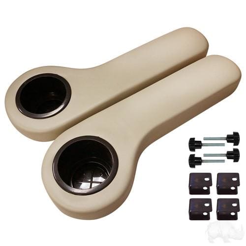 Universal Golf Cart Padded Arm Rest Cup Holder Set in Choice of Color