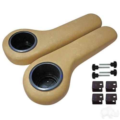 Universal Golf Cart Padded Arm Rest Cup Holder Set in Choice of Color