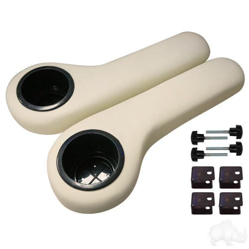 Universal Golf Cart Padded Arm Rest Cup Holder Set in Choice of Color
